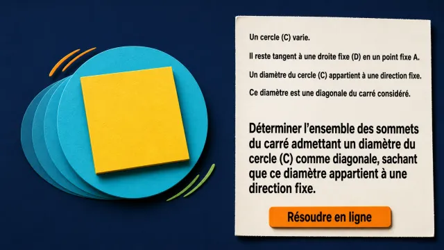 Un cercle qui varie — Lieu géométrique plan | Tangente
