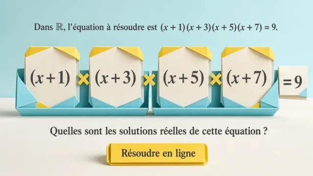 ♦♦ Une autre équation de degré 4