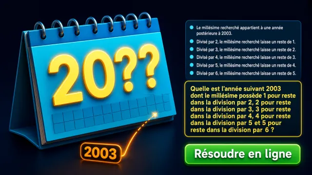 Une année presque exceptionnelle : trouvez l'année | Tangente