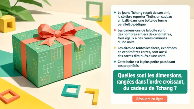 Le cadeau chinois : boite aux dimensions speciales | Tangente