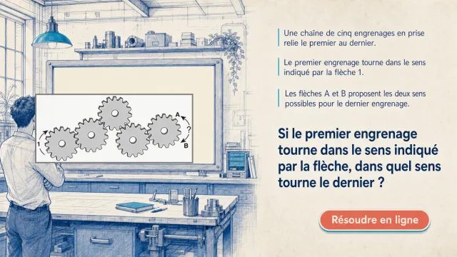 Engrenages (1) : dans quel sens tourne le dernier ?