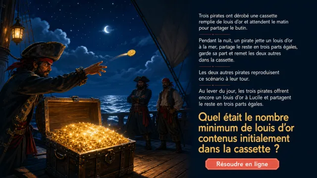 Cassette piratée : l'énigme des trois pirates | Tangente