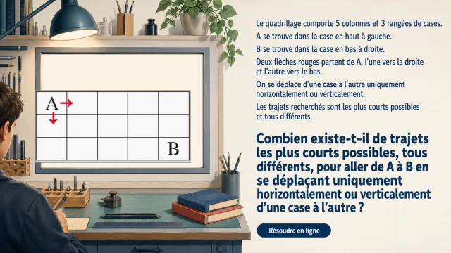 Quadrillages multiples — Chemins sur grille | Tangente