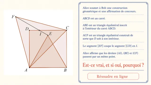 Affaire de logique ‒ Alignement et concours | Tangente