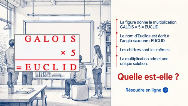 Cryptarithme Galois et Euclide : la solution | Tangente