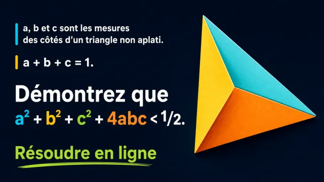 Inégalité dans un triangle : défi expert | Tangente