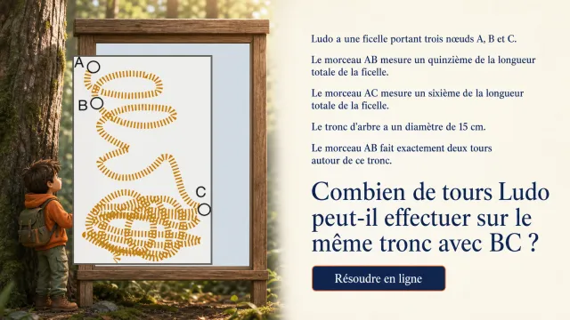 La ficelle de Ludo : problème de géométrie | Tangente