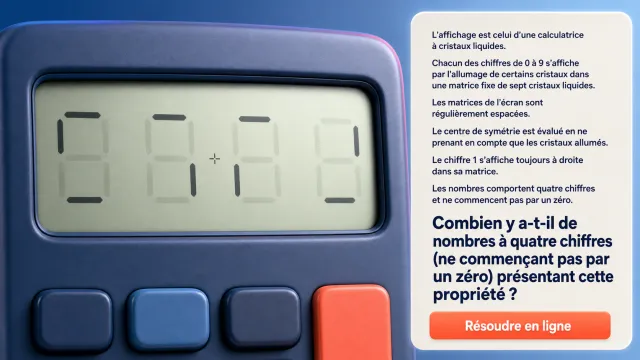 Symétrie à quatre chiffres : défi mathématique | Tangente