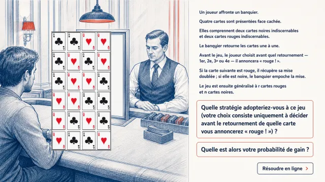Dites rouge : stratégie optimale aux cartes | Tangente