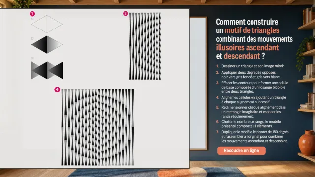 Des triangles qui bougent : illusion de mouvement | Tangente