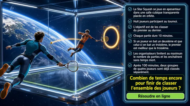 Star Squash : classer 8 joueurs en matchs | Tangente