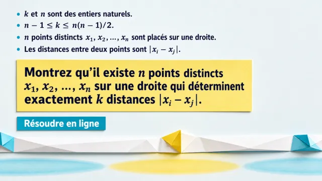 Des points sur une droite — k distances distinctes | Tangente