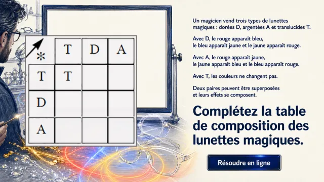 Les lunettes magiques : problème de permutations | Tangente