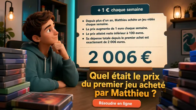 Les jeux de Matthieu : suites arithmétiques | Tangente