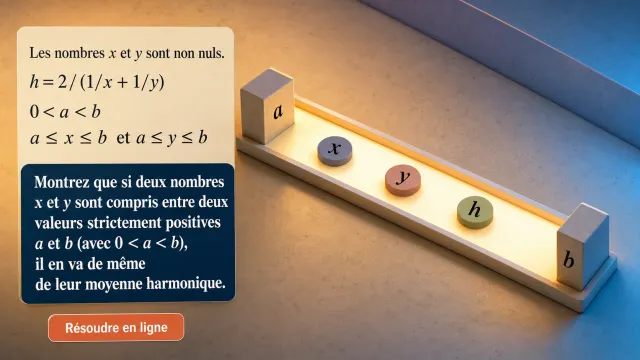 Moyenne harmonique : démonstration d’encadrement | Tangente