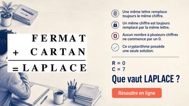 Cryptarithme avec Fermat et Cartan | Tangente