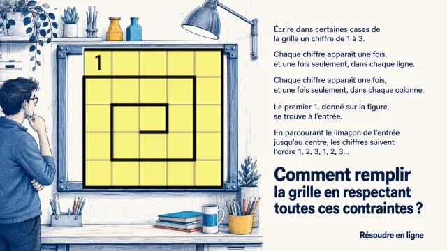 Le limaçon magique : remplir la grille en spirale | Tangente