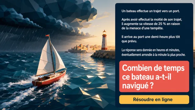 Le bateau - Problème de maths | Tangente