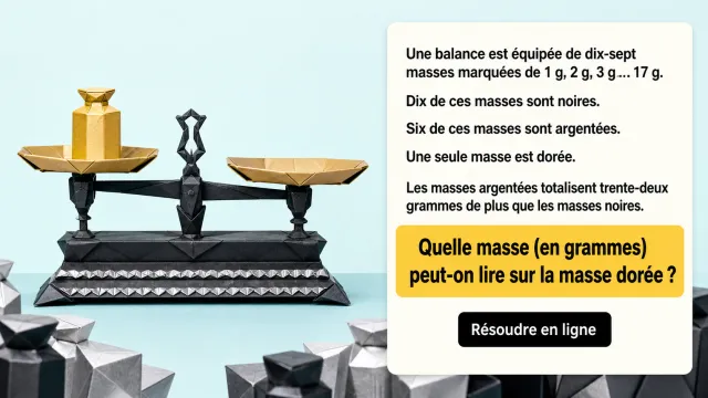 La masse dorée : problème d'arithmétique avancé | Tangente