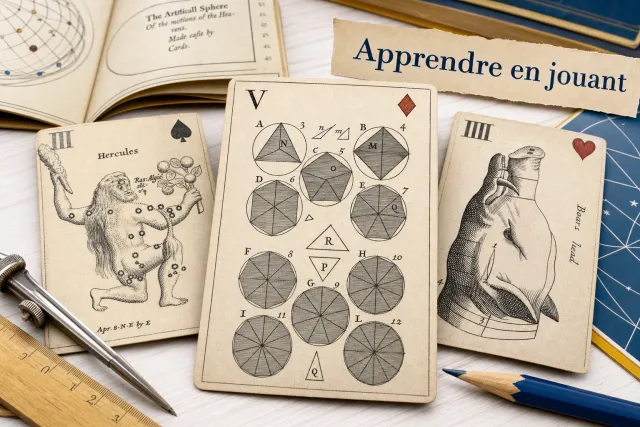 52 cartes à jouer pour apprendre l'astronomie et la géométrie