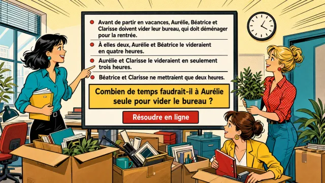 Vider le bureau : problème de travail combiné | Tangente