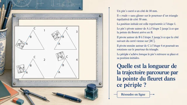 Le pin's tourneur : rotation autour d'un triangle