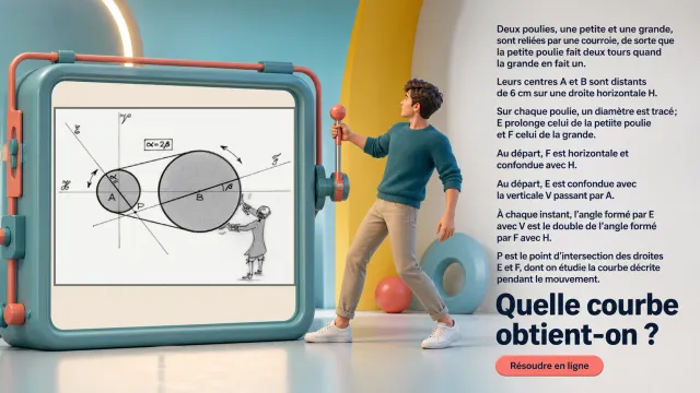Une courbe singulière : poulies et courroie | Tangente
