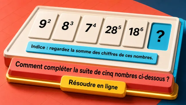 Suite à compléter : défi arithmétique facile | Tangente