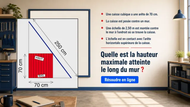 L'échelle : problème de géométrie à résoudre | Tangente