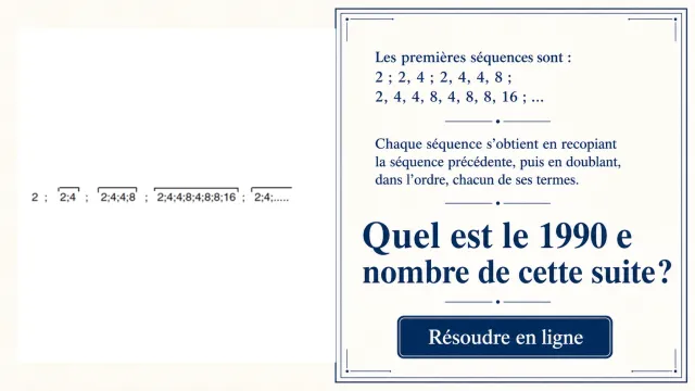 Copie double : quel est le 1990e terme ? | Tangente