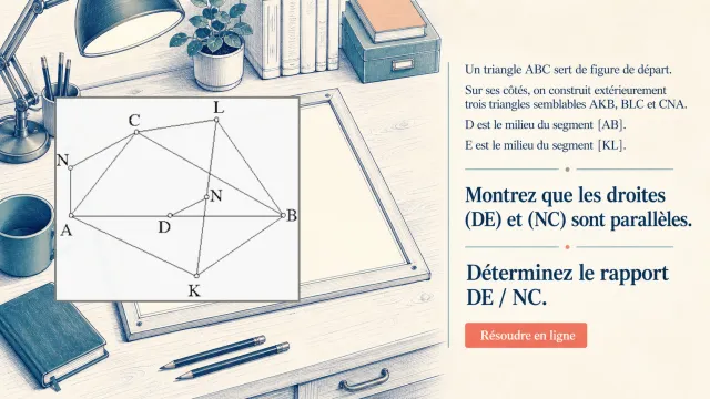 Triangles semblables sur un triangle | Tangente