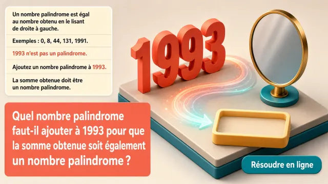 Rendez-moi palindrome : défi numérique | Tangente