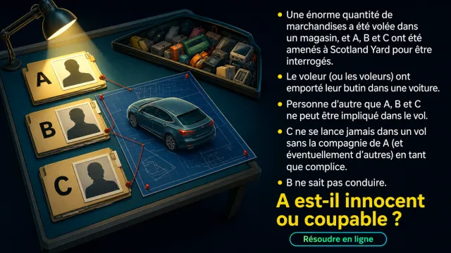 Les trois gangsters : énigme de logique | Tangente