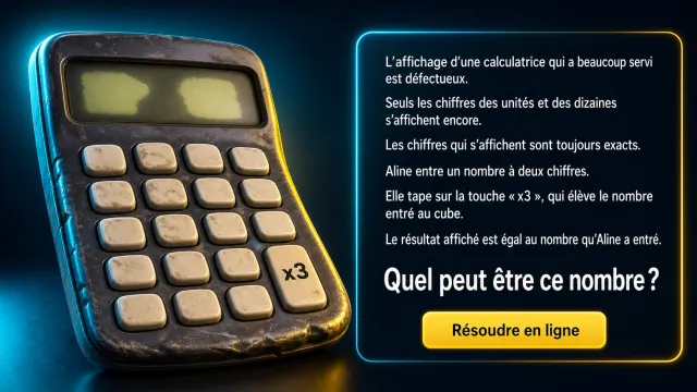 Une calculatrice fatiguée : trouver le nombre au cube | Tangente