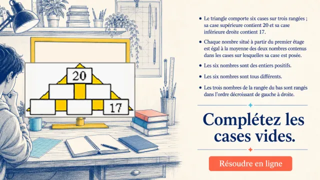 Les moyennes de l'année : complétez le triangle numérique
