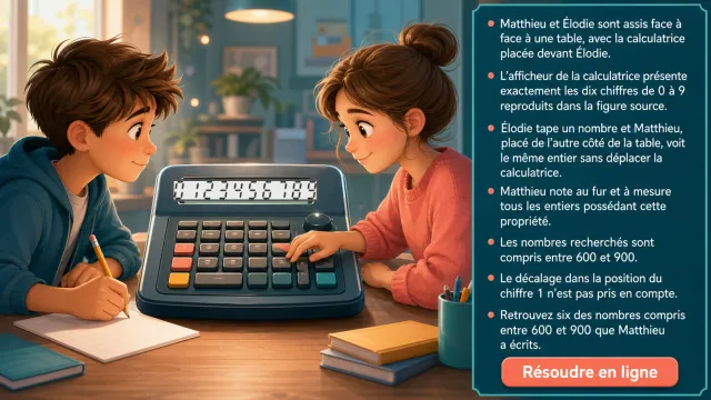 La calculatrice : un défi de symétrie numérique | Tangente