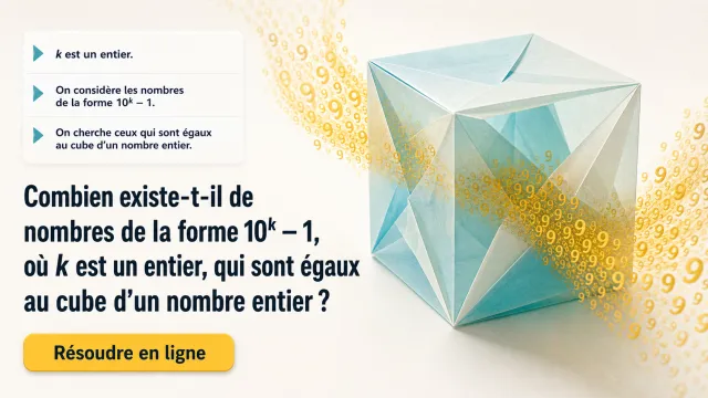 Combien de cubes parmi les nombres 10^k - 1 ? | Tangente