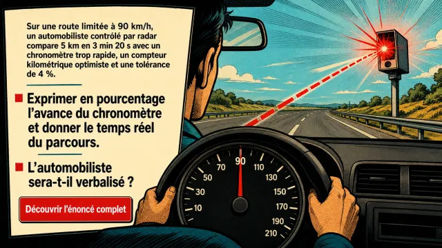 Gare au radar : calcul d'erreur de mesure | Tangente