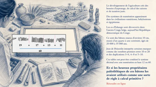 Premières mathématiques : des os d'Ishango à nos jours