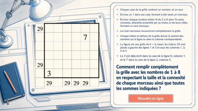 Le partage : découper la grille en morceaux connexes | Tangente