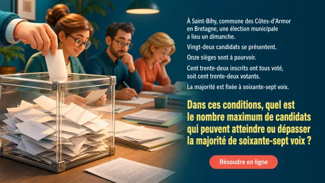 Problème : Élections à Saint-Bihy — combinatoire | Tangente