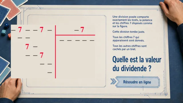 Que de 7 ! : retrouvez le dividende d'une division cachée | Tangente