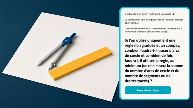 Problème : construction à la règle et au compas minimale