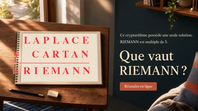 Cryptarithme avec Riemann et Cartan | Tangente
