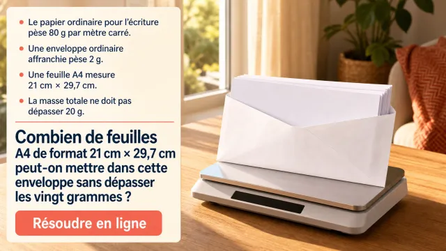 Combien de feuilles dans une enveloppe ? | Tangente