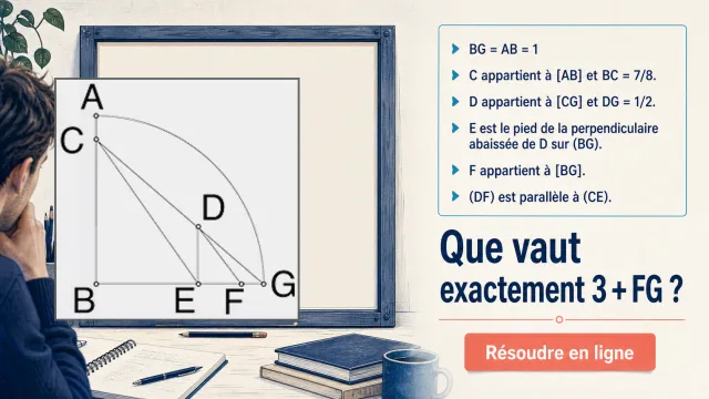 Construction approchée de pi à la règle et compas | Tangente