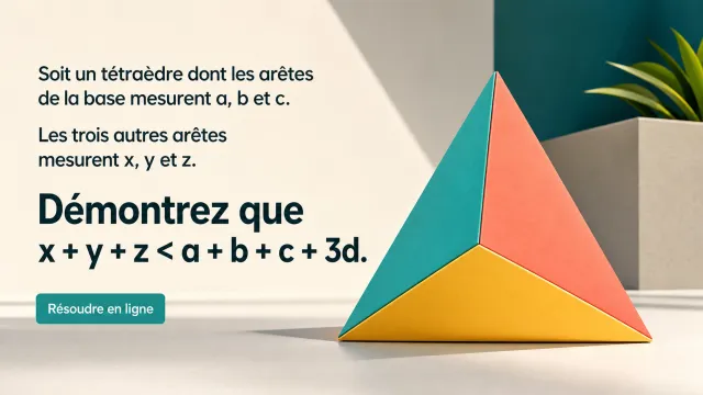 Le tétraèdre : inégalité sur les arêtes