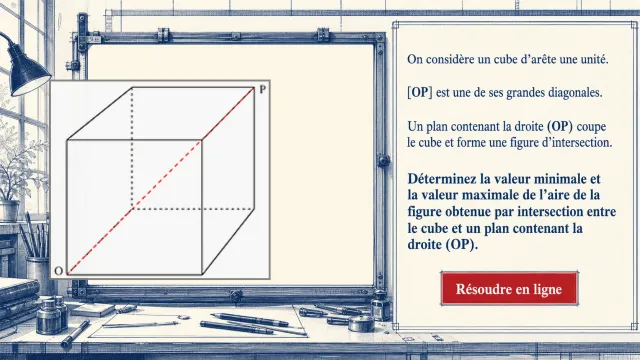 Intersection plan-cube : aire minimale et maximale