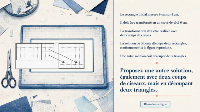 Coupez : transformer un rectangle en carre | Tangente