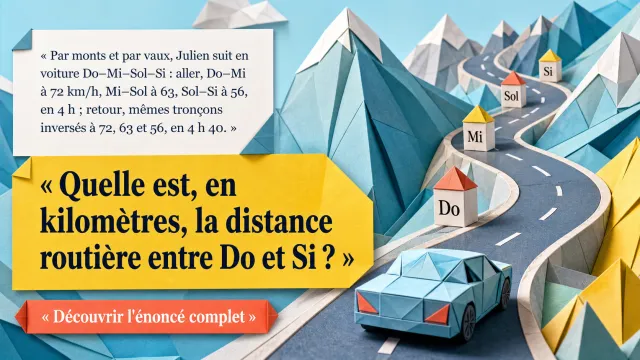 Par monts et par vaux : vitesse et distance | Tangente